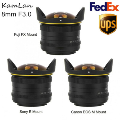 KamLan 8mm APS-C Manual Focus Wide Angle Lens For Canon EOS-M