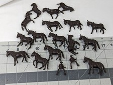 Vintage Plastic Hollow Horse Cowboy Rider Figure Lot 1.75 Inch