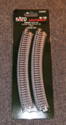 Kato N Scale 20-130 Curved Track R13 R348-30 4 Pieces Per