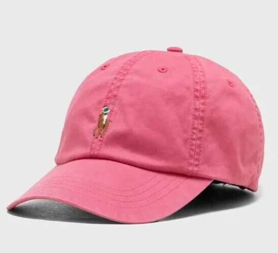 Polo Ralph Lauren Baseball Cap Red w/ Multicolor Pony One Size Adjustable NWT