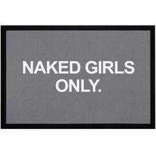 Fußmatte mit Spruch Nakes Boys only | Nakes Girls only lustige Türmatte