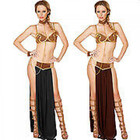 Princess Leia Slave Cosplay Costume Sexy Halloween Carnival Dress Bra Outfit