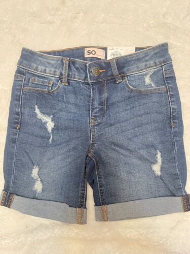 Sonoma Girl's Bermuda Jean Shorts Size 8 Adjustable New