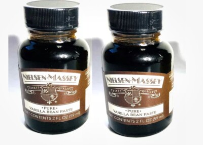 2 Nielsen-Massey Pure Vanilla Bean Paste 2oz each Ex 05/2027 Dark Glass Bottles