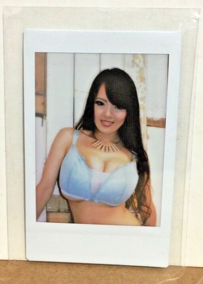 貴重品　Hitomi 直筆サインチェキ　tanaka　水色 Hitomi Tanaka Light Blue Bra Fuji Cheki Original Photo JAV 1/1 SP