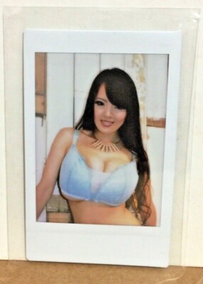 貴重品　Hitomi 直筆サインチェキ　tanaka　水色 Hitomi Tanaka Light Blue Bra Fuji Cheki Original Photo JAV 1/1 SP