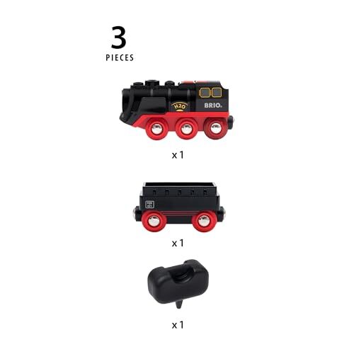 BRIO World 33884 batteriebetriebene Dampfeisenbahn Holz pädagogisches Spielzeug Geschenk Kleinkind - Bild 5 von 8