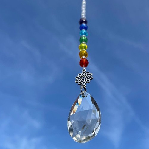 Nuevo Sahasrara Corona Chakra Arco Iris Receptor Solar Móvil ~ Yoga ~ Ventana Jardín - Imagen 7 de 12