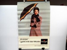 Knirps Regenschirm Taschenschirm Mode Original Plakat 1970/80er Jahre