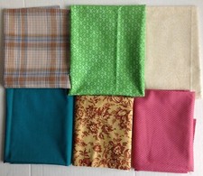 6 Fat Quarters, Flowers, All Different