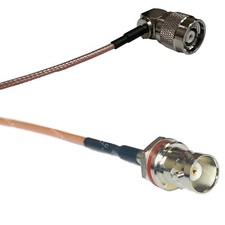 RG316 RP-TNC Male Angle to BNC FEMALE SM BULKHEAD RF Cable Rapid-SHIP LOT