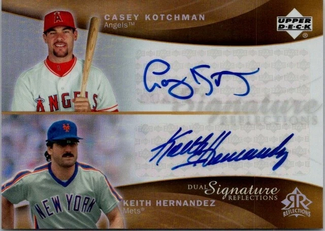 2005 Upper Deck Reflections CASEY KOTCHMAN KEITH HERNANDEZ DUAL AUTO