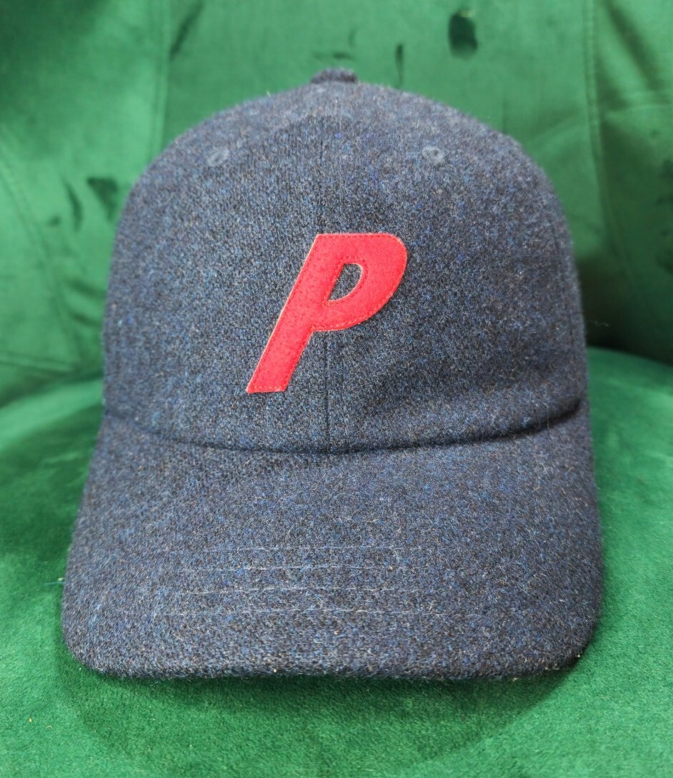 Palace P Wool 6-Panel Navy Blue Hat Palace Skateboards Adjustable Strap  100%Wool