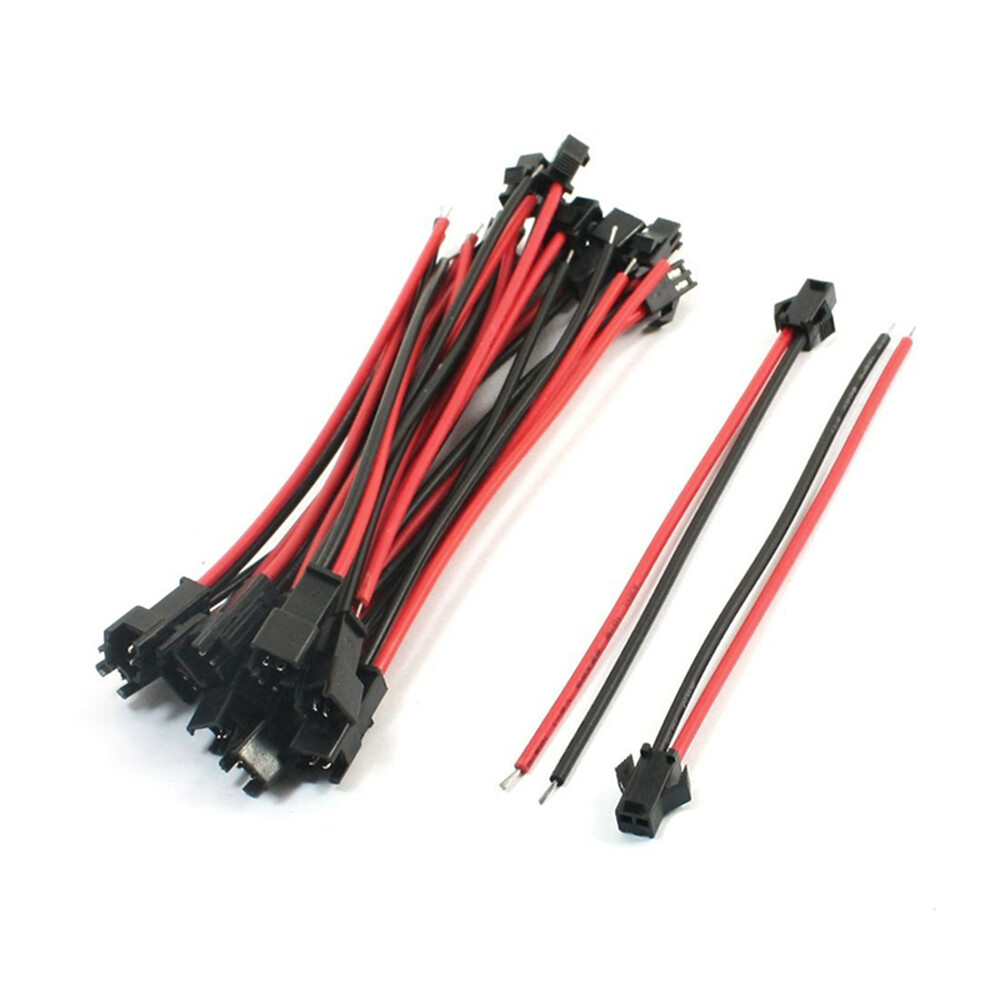 10 Paar JST-SM Stecker & Buchse – 2-polig, 15 Cm Kabel, 20 AWG – Für LED-Streifen, Modellbau