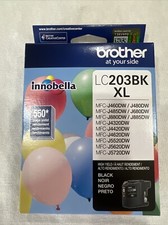 NEW Brother LC203BK XL Black Ink Cartridge Innobella Genuine Original Exp 4/2026