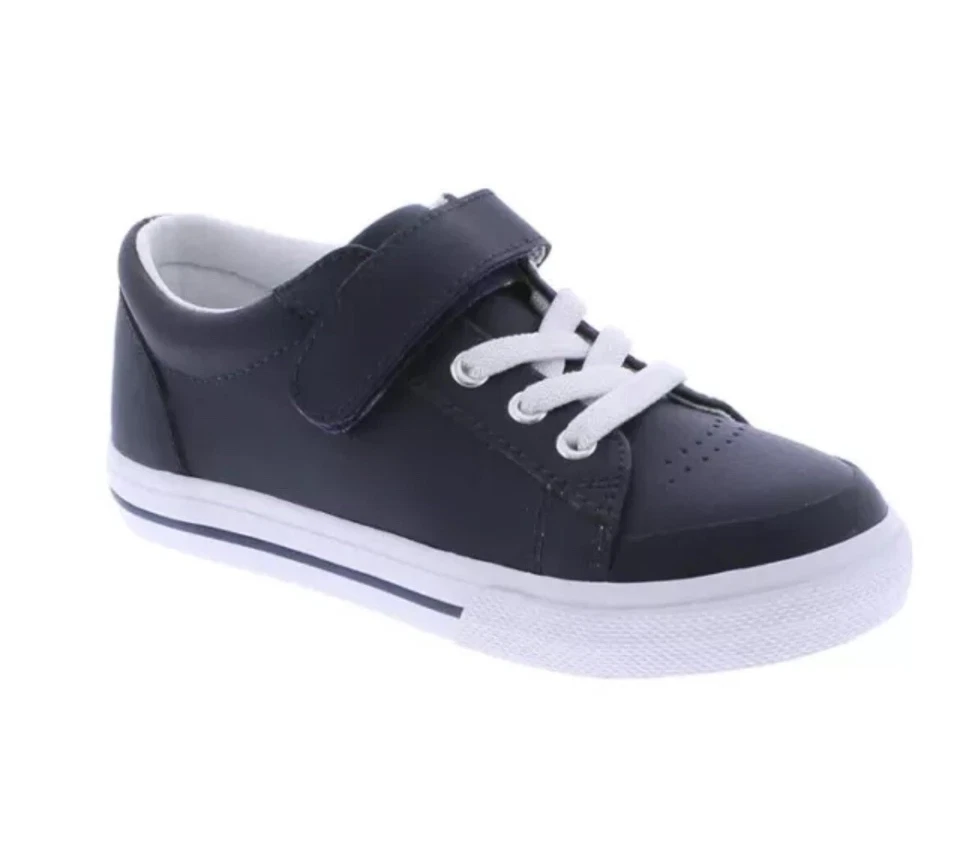 FootMates Reese V103-415 Zapatilla Niño Pequeño Cuero Azul Marino Zapatos para Caminar FZP417 Talla 9 Foto 2 de 3