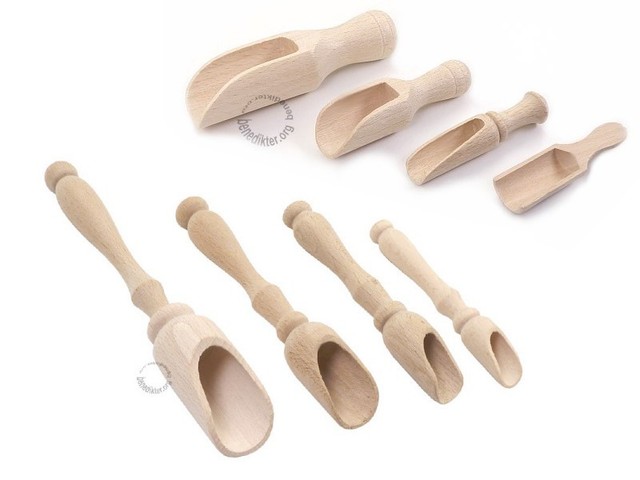 GEWÜRZSCHAUFEL HOLZ Teeschaufel Abwiegeschaufel Mehlschaufel Holzschaufel