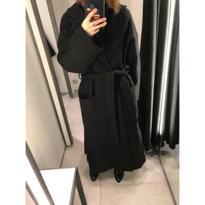zara black coat
