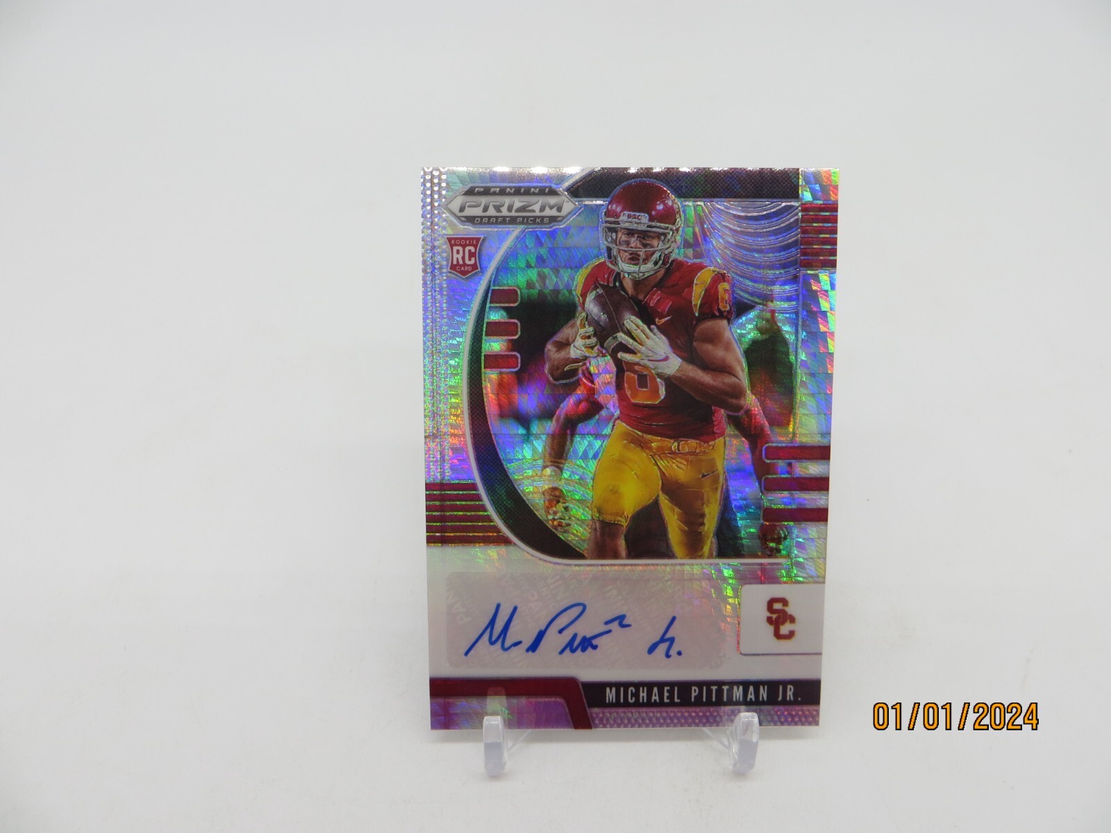 2020 Panini Prizm Draft Picks Michael Pittman Jr. Hyper Prizm Auto /75 Colts