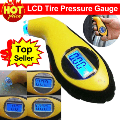 #ad Tire Pressure Gauge Digital Gauge Meter Tester Bike Car Truck LCD Display PSI $2.99
