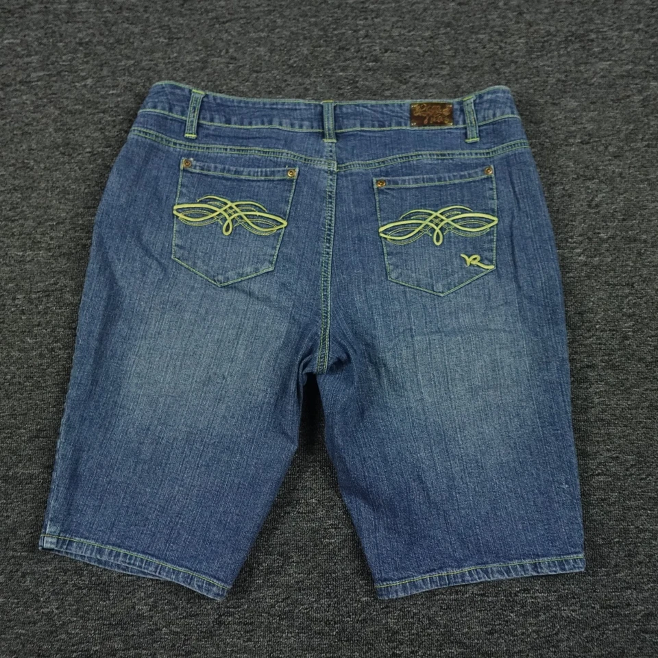 Rocawear Shorts Womens 16 Blue Denim Jean Vintage Outdoors Casual Ladies - Image 2 of 4