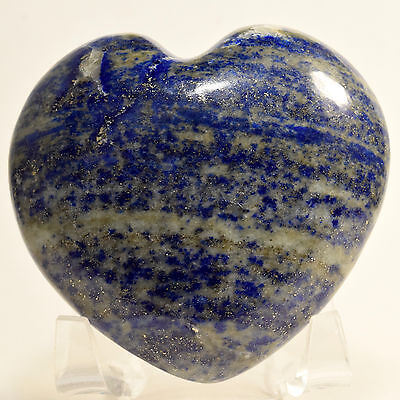 Afghanistan 30mm Rich Blue Lapis Lazuli Heart Polished Crystal Mineral 1PC