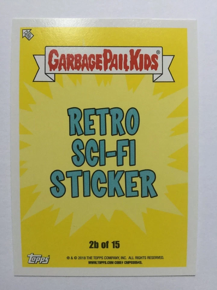 Garbage Pail Kids Oh The Horror Sticker 2b Retro Sci-Fi Simon Says Alien - Image 2 of 2