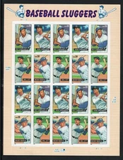 ALLY'S STAMPS US Scott #4080-3 39c Baseball Sluggers - Pane [20] MNH [FP-11]