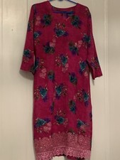 Indian/pakistani Women Violet Multicolor Design Kameez Brand New