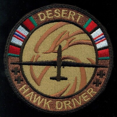 USAF 12th Reconnaissance SQ Desert Hawk Driver RQ MQ-4 Global Hawk Patch KP-9