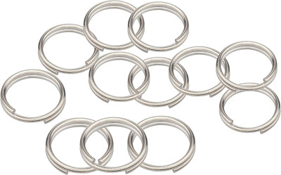 Titanium Keyring Set of 12 - Small 14mm Keychain Rings for Crafts & DIY
