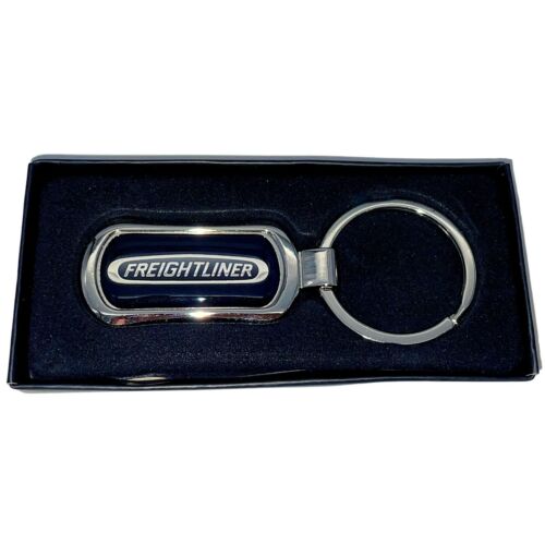 NEW - Freightliner Trucks Metal Chrome Keychain Key Tag FOB - semi, great gift! - Picture 1 of 3