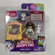 Jazwares Adopt Me 5 Pc Play-Set; Baby Shop w/ Task Board Virtual Code