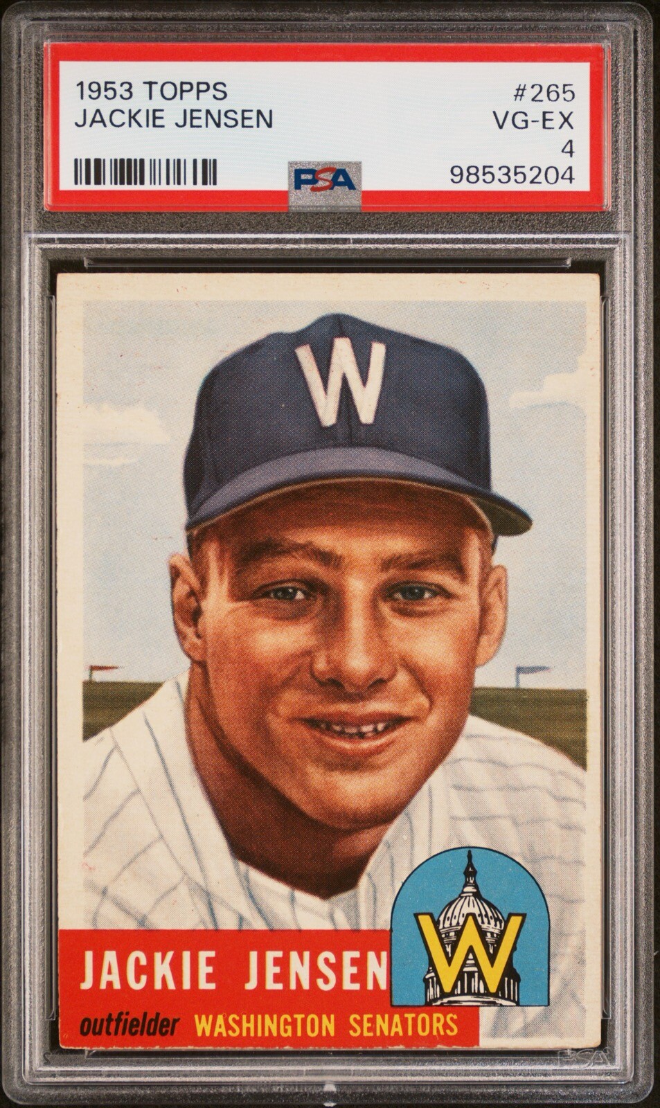 1953 TOPPS 265 JACKIE JENSEN PSA 4 98535204