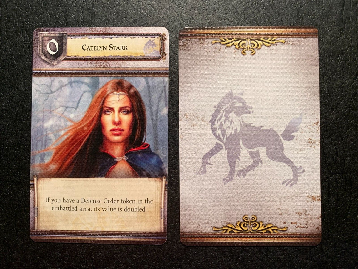 GAME OF THRONES THE BOARD GAME Catelyn Stark Card 2011 SECOND EDITION