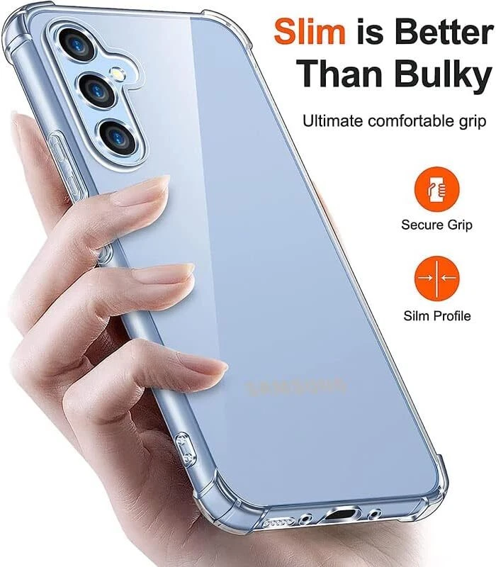 Clear Case For Samsung A04s A13 A14 A34 A54 5G Shockproof Silicone Phone Cover - Image 3 of 4