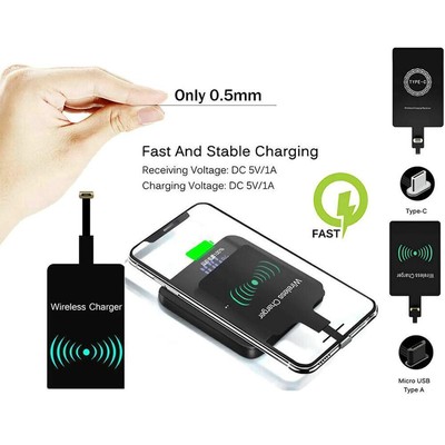 Wireless Adapter Charger Receiver For AndroidCType-c Receiver Charging  T