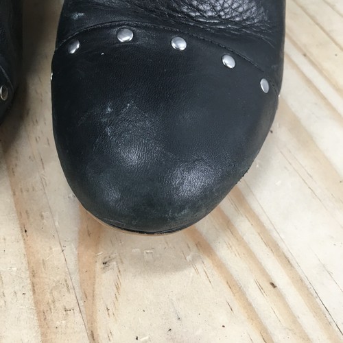 Rebecca Minkoff Boots Womens 8M Isley Ankle Booties Black Leather Studded Zip - Picture 11 of 17