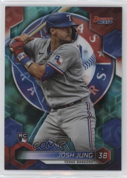 2023 Bowman's Best Aqua Lava Refractor 18/199 Josh Jung #60 v9t