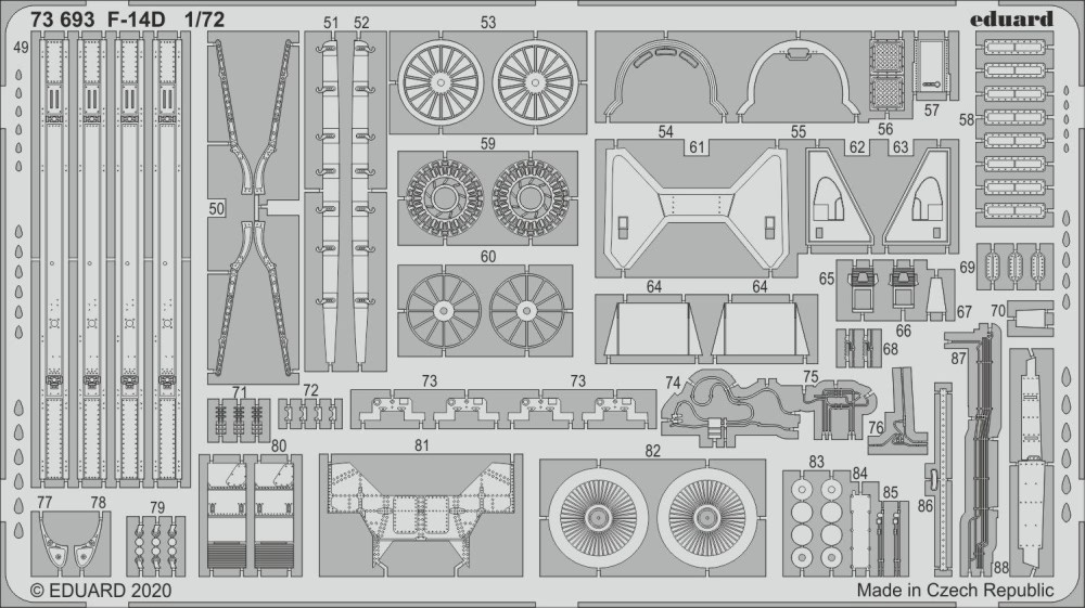 EDP73693 - Eduard Photoetch 1:72 - F-14D
