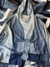 Kapital Indigo Patchwork Hoodie Size 2 M 