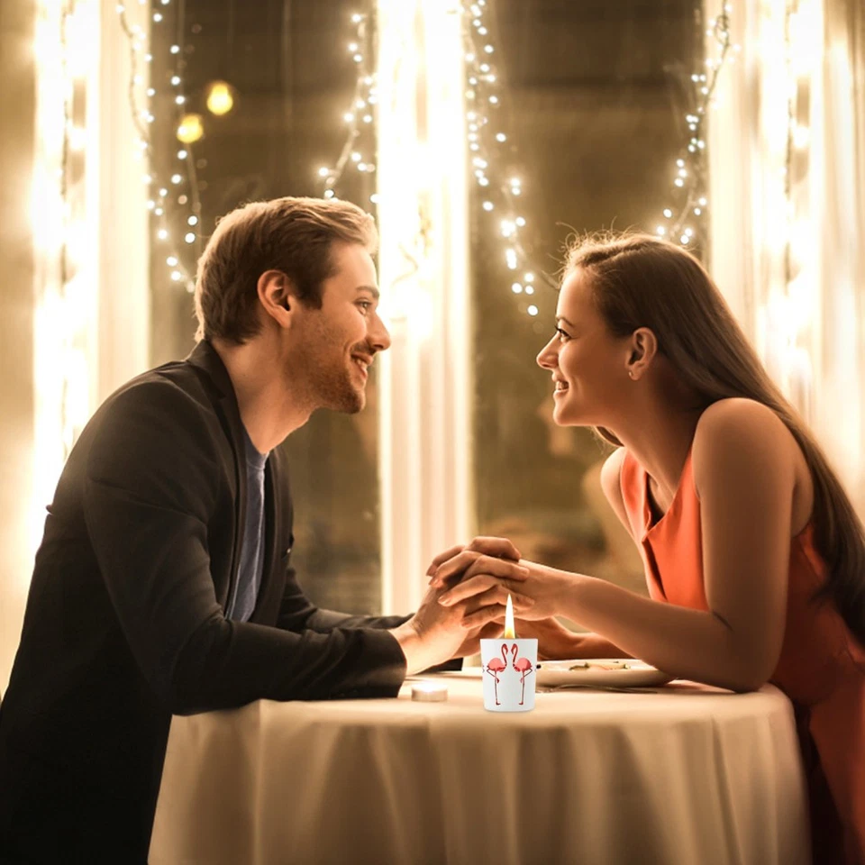 1 Set 2 Stück Weihnachtsfeier Kerzenhalter Dekorative Aromatherapie-Tassen (rot) - Bild 3 von 4