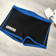 S size men's competitive swimsuit arena competition pants short box black blue