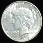 1927 Peace silver dollar AU/UNC~