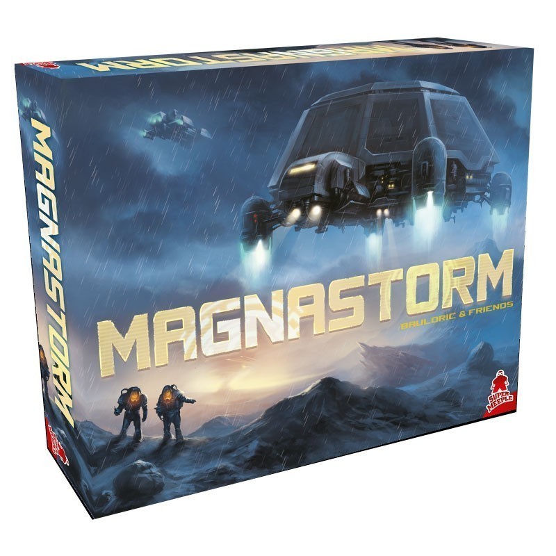 Jeu de société Magnastorm avec plateau modulable et gestion de ressources sans dés