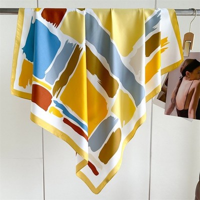 Small fragrance silk scarf - women's sun protection neck scarf decorative headsc