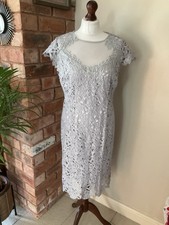 Joanna Hope Silver Grey Lace Pencil Dress Size 12 BNWT Cruise ball wedding races