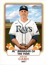 2022 Topps Heritage #AW-8 Kevin Cash Award Winners Tampa Bay Rays