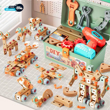 Kids Tool Set with Drill155Pcs Toddler Tool Set with Toolbox Stem Montessori Toy