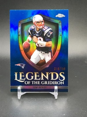 2025 Topps Chrome Tom Brady Legends of the Gridiron Blue Refractor #/150